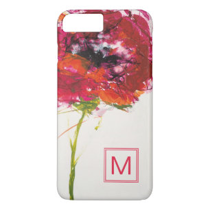 Monogram   Poppy on White Case-Mate iPhone Case