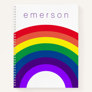 Monogram Primary Rainbow Notebook