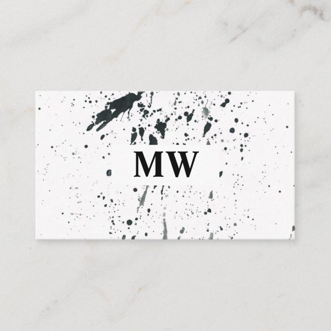 Monogram Professional Artistic Business Card (Front)
