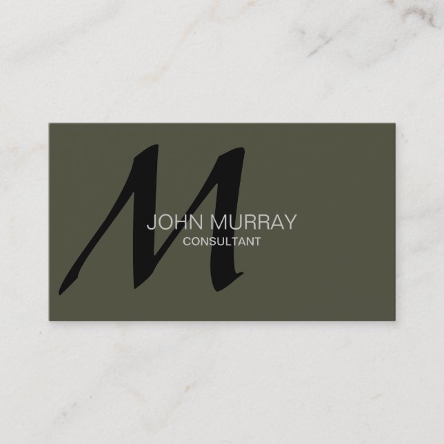 Monogram Professional Business card (Front)