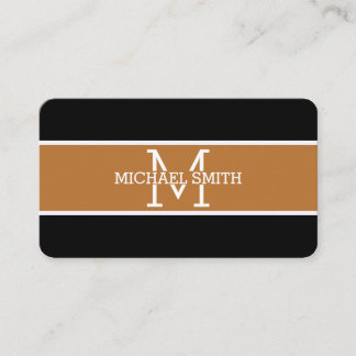Monogram Professional Copper Modern Business Card