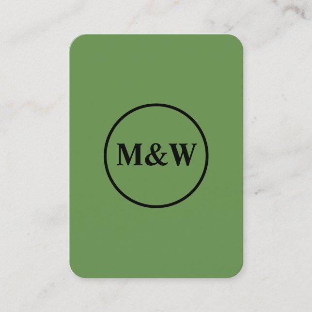 Monogram Professional Elegant Business Card (Front)