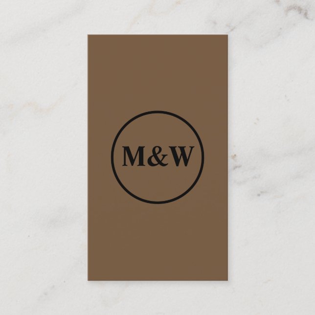 Monogram Professional Elegant Business Card (Front)
