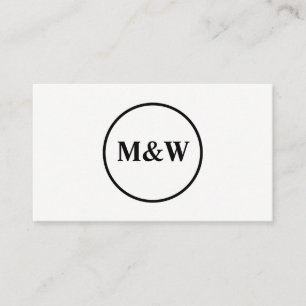 Monogram Professional Elegant Business Card