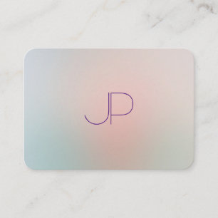 Monogram Professional Elegant Modern Pastel Colour Business Card