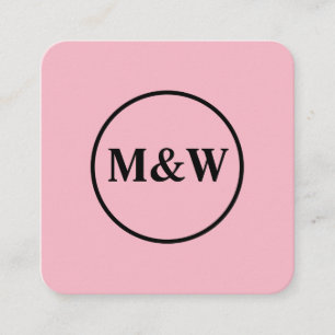 Monogram Professional Elegant Square Business Card