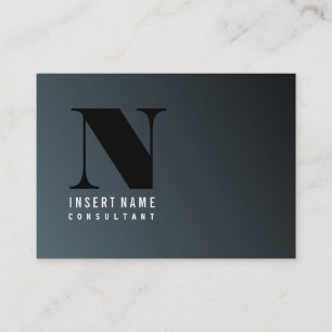 Monogram Professional Modern Cadet Gradient Business Card