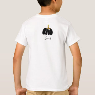 Monogram Pumpkin In Black, White, and Gold T-Shirt