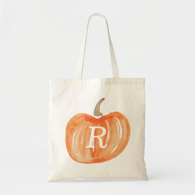 Monogram Pumpkin Tote Bag (Front)