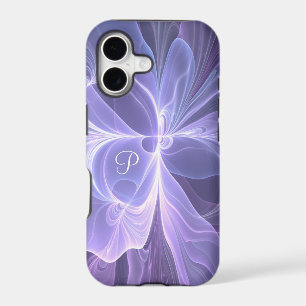 Monogram Purple Abstract Modern Fractal