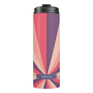 Monogram Purple and Pink Blush Colour Wheel Thermal Tumbler