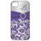 Monogram Purple and Silver Damask iPhone 5 Case