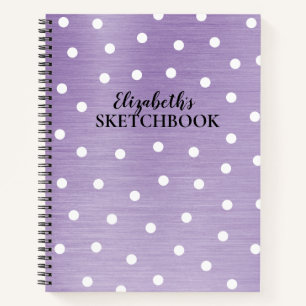 Monogram Purple Artist Sketchbook Notebook