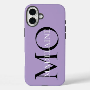 Monogram Purple Black Personal iPhone 16 Plus Case