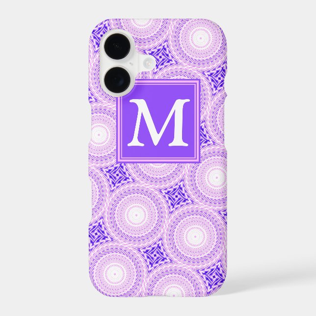 Monogram purple circles pattern (Back)