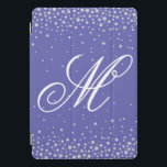 Monogram Purple Diamonds Personalised iPad Pro Cover<br><div class="desc">Monogram Purple Diamonds Personalised iPad Cases and Covers features a simple purple background with a diamond overlay personalised with your custom monogram in elegant white calligraphy script. Designed by ©Evco Studio www.zazzle.com/store/evcostudio</div>