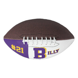 Monogram Purple & Gold Football