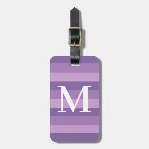 Monogram Purple Tritone  Striped Luggage Tag