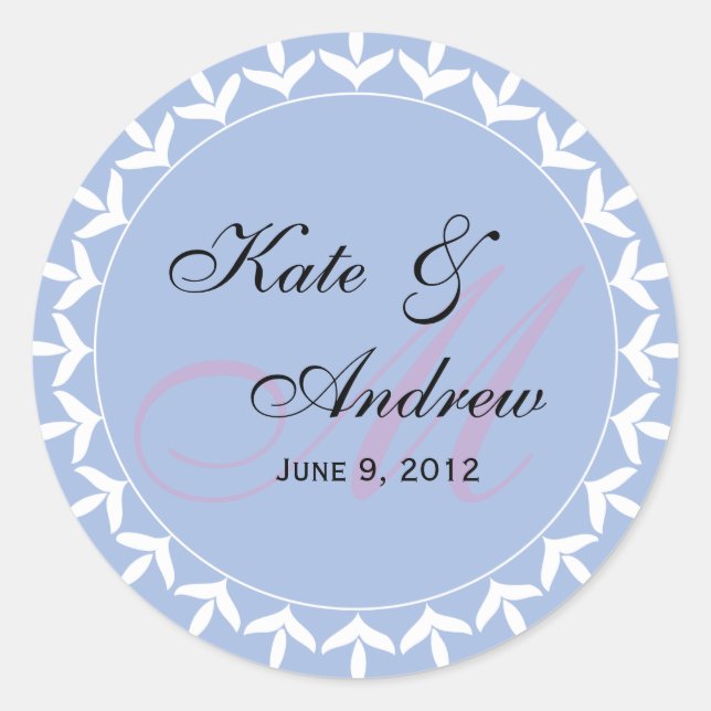 Monogram purple  wedding seal (Front)