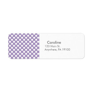 Monogram Purple White Trendy Fun Polka Dot Pattern