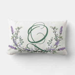 Monogram Q Lavender Eucalyptus Lumbar Cushion