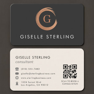 Monogram QR Code Business Card