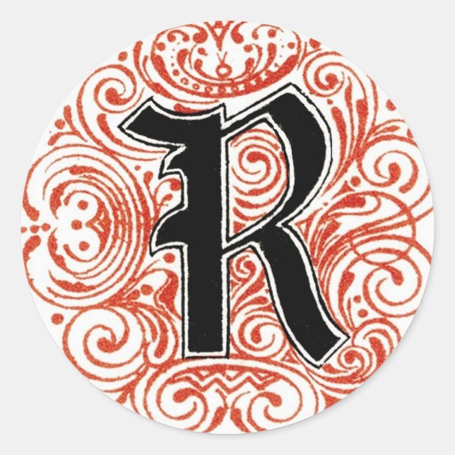 Monogram ‘R’ in Red - Sticker (Front)