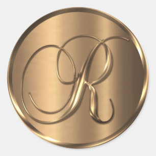 Monogram R NONMETALLIC Bronze Envelope Seal