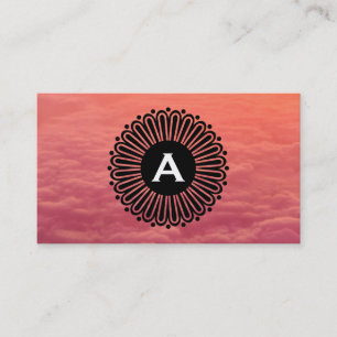 Monogram   Radial   Clouds Business Card