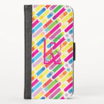 Monogram Rainbow Diagonal Lines Pattern Pop Art iP Case<br><div class="desc">Monogram Rainbow Diagonal Lines Pattern Pop Art Trendy Design For All Occassion,  Holiday,  Birthday Party,  Anniversary - gifts and presents,  with Monogram text template. Summer Holiday. Red,  Blue,  Pink,  Yellow,  Violet,  Magenta,  Green - Abstract colours. 2022</div>