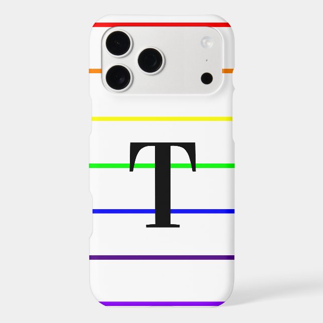 Monogram Rainbow Stripes (Back)