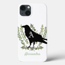 Monogram Raven Spirit Animal Personalised