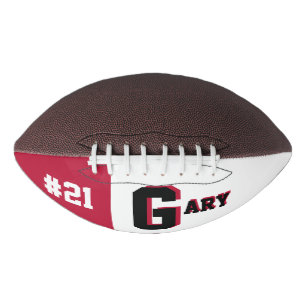 Monogram Red and Black Football