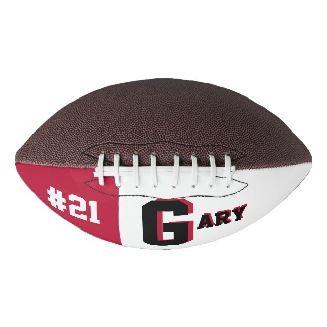 Monogram Red and Black Football (Front)