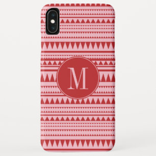 Monogram Red and Pink Geometric Pattern Case-Mate iPhone Case