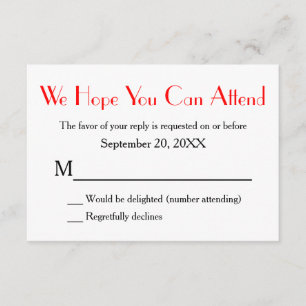 Monogram Red Black RSVP Version 2