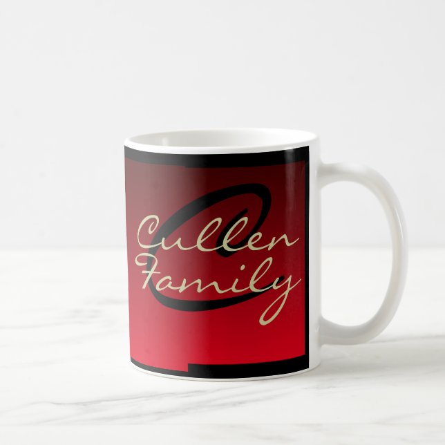 Monogram Red (Family) Coffee Mug (Right)