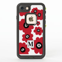 Monogram Red Floral
