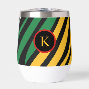 Monogram Red Green Yellow Black History Month