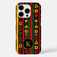 Monogram Red Green Yellow Black History Month