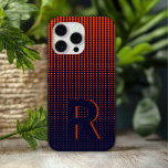 Monogram Red Halftone Modern Initial Personalised iPhone 15 Pro Max Case<br><div class="desc">Monogram Red Halftone Modern Initial Personalised iPhone Case features a simple modern red halftone dot pattern with monogram below in modern script typography. Perfect as a gift for Chirstmas,  birthday,  Father's Day and more. Designed by ©2024 Evco Studio www.zazzle.com/store/evcostudio</div>