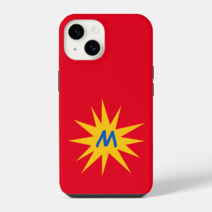 Monogram Red Starburst iPhone 14 Case