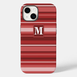 Monogram red stripes iPhone 14 case