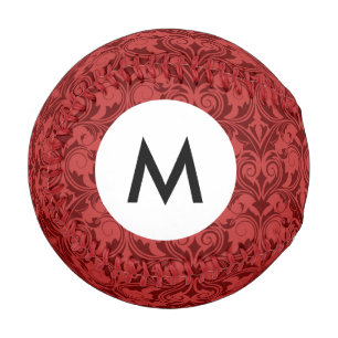 Monogram Red Wallpaper Baseball