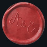 Monogram Red Wedding Wax Seal Stickers<br><div class="desc">Monogram Red Wedding Wax Seal Stickers</div>