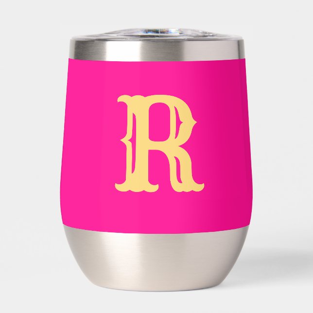 Monogram Retro Font Hot Pink (Front)