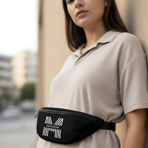 Monogram Retro Modern Black Bum Bags