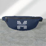 Monogram Retro Modern Navy Blue Bum Bags<br><div class="desc">Step out in retro style with this uniquely personalised fanny pack, designed to combine practicality with a bold, nostalgic flair. Featuring your custom monogram in the eye-catching Monoton retro font, this fanny pack adds a touch of vintage charm to your everyday adventures. Crafted with durable materials and adjustable straps, it’s...</div>