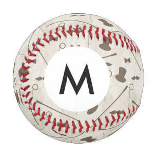 Monogram Retro pattern for man 2 Baseball