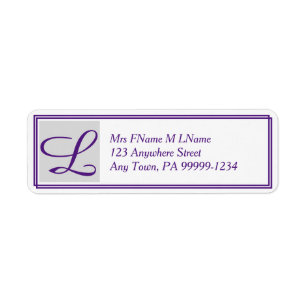 Monogram Return Address Label